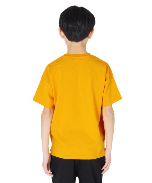 GLAZOS（グラソス）の「天竺・ドロップショルダーチェック切替半袖Tシャツ（Tシャツ/カットソー・キッズ・イエロー/ホワイト/ブラック・140cm/170cm/160cm/150cm/130cm）」の8枚目の写真