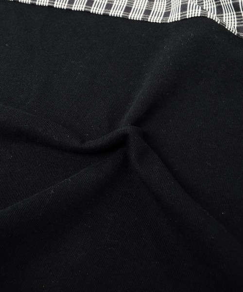 GLAZOS（グラソス）の「天竺・ドロップショルダーチェック切替半袖Tシャツ（Tシャツ/カットソー・キッズ・イエロー/ホワイト/ブラック・140cm/170cm/160cm/150cm/130cm）」の17枚目の写真