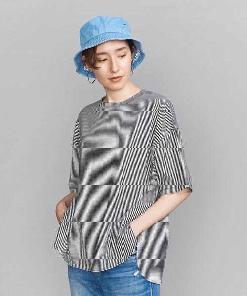 BEAUTY&YOUTH UNITED ARROWS（ビューティーアンドユースユナイテッドアローズ）の「BY コットン天竺ビッグTシャツ（Tシャツ/カットソー・レディース・オリーブ/その他1/ホワイト/ダークグレー/その他2・FREE）」の4枚目の写真