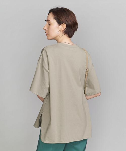 BEAUTY&YOUTH UNITED ARROWS（ビューティーアンドユースユナイテッドアローズ）の「BY コットン天竺ビッグTシャツ（Tシャツ/カットソー・レディース・オリーブ/その他1/ホワイト/ダークグレー/その他2・FREE）」の3枚目の写真