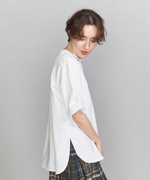 BEAUTY&YOUTH UNITED ARROWS（ビューティーアンドユースユナイテッドアローズ）の「BY コットン天竺ビッグTシャツ（Tシャツ/カットソー・レディース・オリーブ/その他1/ホワイト/ダークグレー/その他2・FREE）」の6枚目の写真