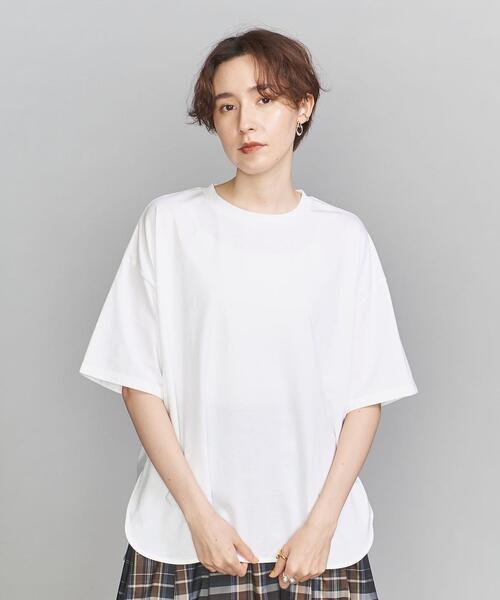 BEAUTY&YOUTH UNITED ARROWS（ビューティーアンドユースユナイテッドアローズ）の「BY コットン天竺ビッグTシャツ（Tシャツ/カットソー・レディース・オリーブ/その他1/ホワイト/ダークグレー/その他2・FREE）」の7枚目の写真