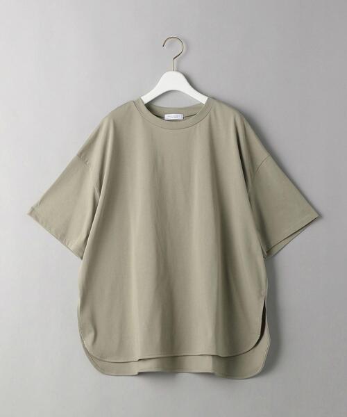 BEAUTY&YOUTH UNITED ARROWS（ビューティーアンドユースユナイテッドアローズ）の「BY コットン天竺ビッグTシャツ（Tシャツ/カットソー・レディース・オリーブ/その他1/ホワイト/ダークグレー/その他2・FREE）」の21枚目の写真