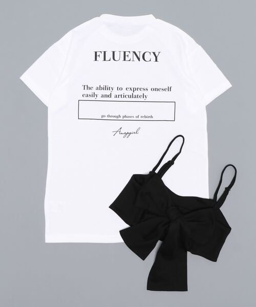 ANAP GｉRL（アナップガール）の「バックリボンビスチェ×プリントチュニックセット（Tシャツ/カットソー・キッズ・ホワイト/ベージュ・S/M）」の21枚目の写真