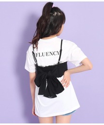 ANAP GｉRL | バックリボンビスチェ×プリントチュニックセット(Tシャツ/カットソー)