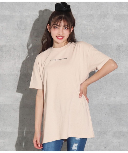 ANAP GｉRL（アナップガール）の「バックリボンビスチェ×プリントチュニックセット（Tシャツ/カットソー・キッズ・ホワイト/ベージュ・S/M）」の15枚目の写真