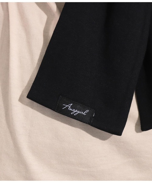 ANAP GｉRL（アナップガール）の「バックリボンビスチェ×プリントチュニックセット（Tシャツ/カットソー・キッズ・ホワイト/ベージュ・S/M）」の6枚目の写真