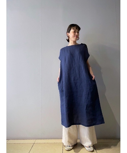 BEARDSLEY（ビアズリー）の「釦ホール刺繍ワンピース（ワンピース・レディース・ブラック/ネイビー・FREE）」の7枚目の写真