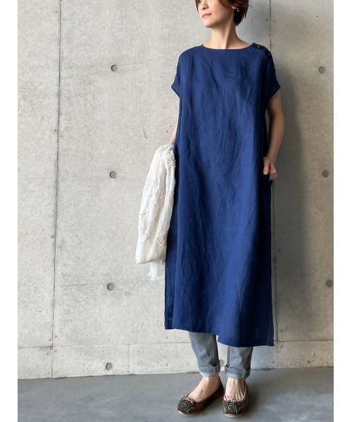 BEARDSLEY（ビアズリー）の「釦ホール刺繍ワンピース（ワンピース・レディース・ブラック/ネイビー・FREE）」の17枚目の写真