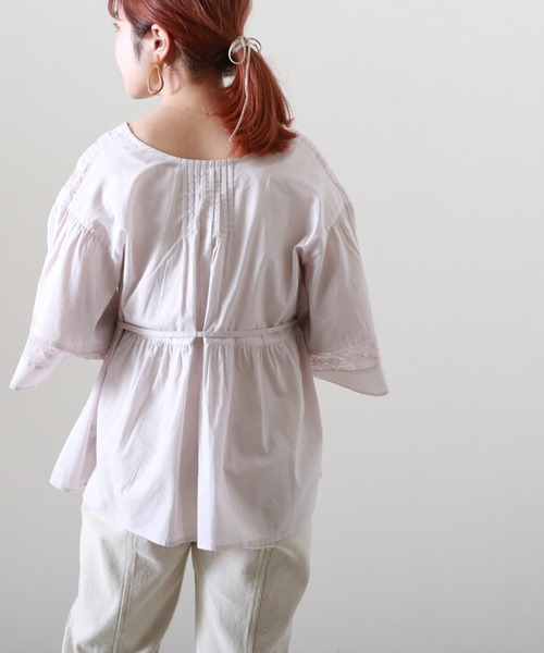 Cheek(チーク)の「レース使いブラウス(シャツ/ブラウス・レディース・オフホワイト/グリーン/ラベンダー・MEDIUM)」の18枚目の写真