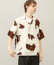 【jieda】EX.COW PATTERN S/S SH