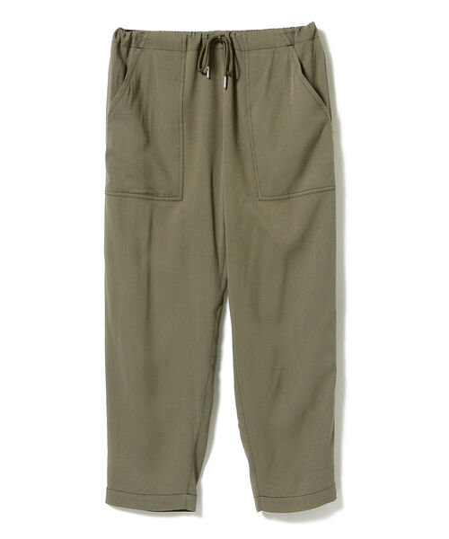 BEAMS LIGHTS（ビームスライツ）の「BEAMS LIGHTS / ソリッド レーヨン ベイカーイージーパンツ（その他パンツ・メンズ・オリーブ/ブラック・LARGE/SMALL/MEDIUM）」の6枚目の写真