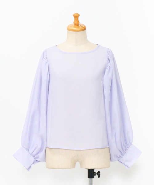 AS KNOW AS de base(アズノゥアズドゥバズ)の「ギャザってシアー感ブラウス(シャツ/ブラウス・レディース・ブラック/パープル/オフホワイト/ライトベージュ・FREE)」の10枚目の写真