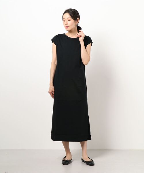 COLONY 2139（コロニートゥーワンスリーナイン）の「《抗菌・防臭》【SMART COLLECTION】抗菌スマートサイドスリットノースリーブワンピース（ワンピース・レディース・ブラック/オフホワイト・LARGE/MEDIUM）」の6枚目の写真