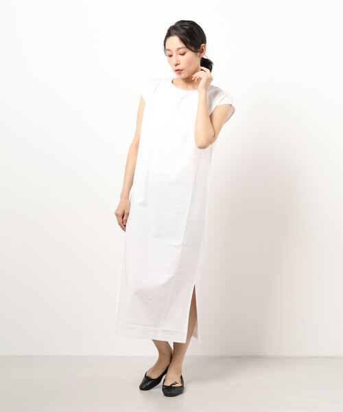 COLONY 2139（コロニートゥーワンスリーナイン）の「《抗菌・防臭》【SMART COLLECTION】抗菌スマートサイドスリットノースリーブワンピース（ワンピース・レディース・ブラック/オフホワイト・LARGE/MEDIUM）」の5枚目の写真