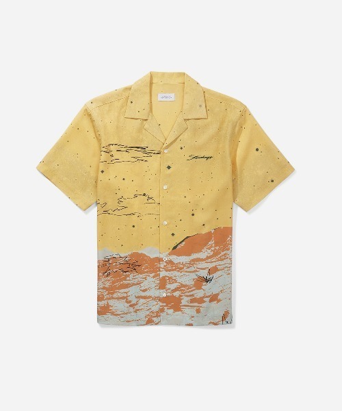 Saturdays NYC(サタデーズ ニューヨークシティ )の「The Great Outdoors Printed Canty SS Shirt(シャツ/ブラウス・メンズ・ブラック/イエロー・L/M/S/XL/X-SMALL)」の1枚目の写真