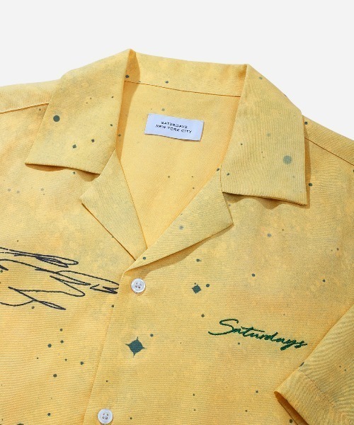 Saturdays NYC(サタデーズ ニューヨークシティ )の「The Great Outdoors Printed Canty SS Shirt(シャツ/ブラウス・メンズ・ブラック/イエロー・L/M/S/XL/X-SMALL)」の5枚目の写真