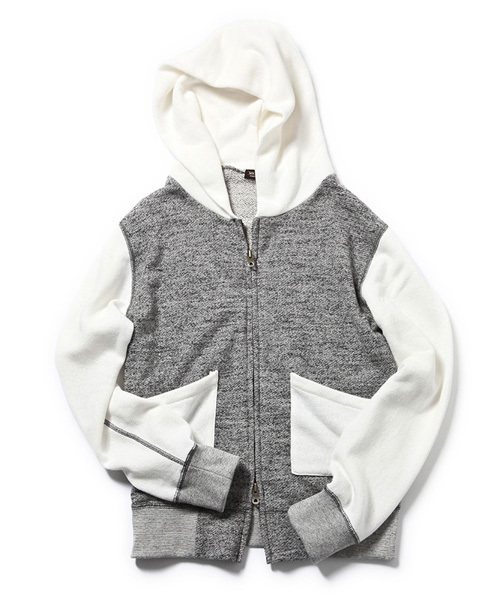 MR.OLIVE（ミスターオリーブ）の「12/1 RAFFY URAKE / SEPARATE POCKET ZIP UP HOODY（パーカー・メンズ・ホワイト/ブラック/グレー/グレー系その他・MEDIUM/SMALL/LARGE）」の8枚目の写真