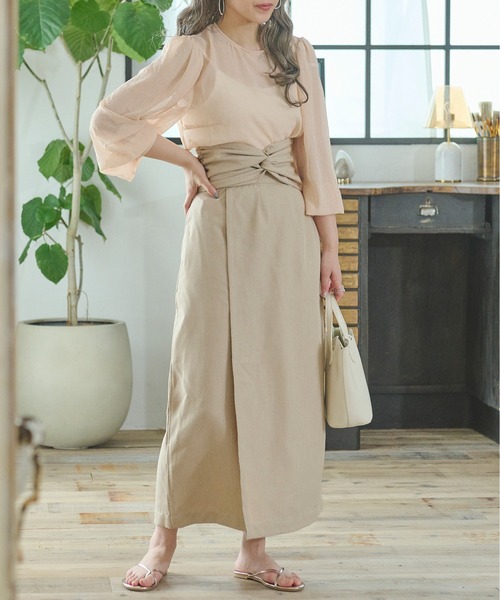 Ambre Neige(アンブルネージュ)の「パワーショルダーシアーブラウス/【WEB/EC限定商品】(シャツ/ブラウス・レディース・ライトブルー/アイボリー/ピンクベージュ・FREE)」の18枚目の写真