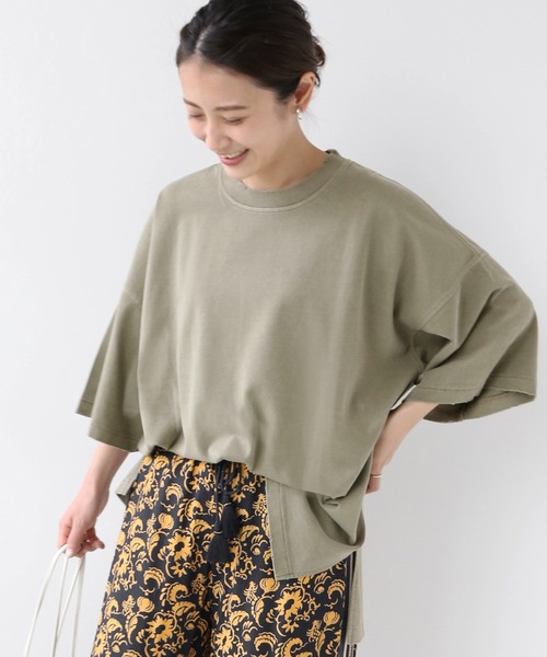 JOURNAL STANDARD relume（ジャーナルスタンダード　レリューム）の「ダメージビッグTEE◆（Tシャツ/カットソー・レディース・ベージュ系その他/ピンク/チャコールグレー・FREE）」の3枚目の写真