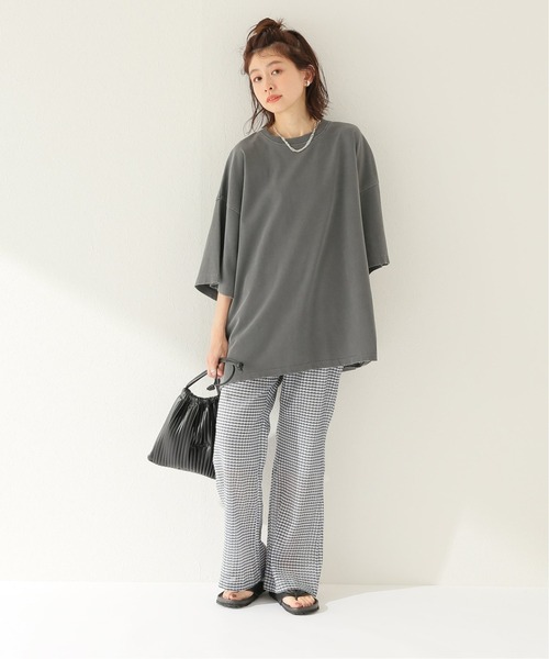 JOURNAL STANDARD relume（ジャーナルスタンダード　レリューム）の「ダメージビッグTEE◆（Tシャツ/カットソー・レディース・ベージュ系その他/ピンク/チャコールグレー・FREE）」の4枚目の写真