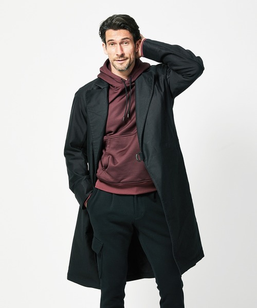 junhashimoto（ジュンハシモト）の「C01BACKWIDE TIELOKEN（トレンチコート・メンズ・ブラック/オリーブ/ベージュ・4/3/5）」の2枚目の写真