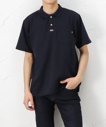 NAVY | リップルポロシャツ(ポロシャツ)