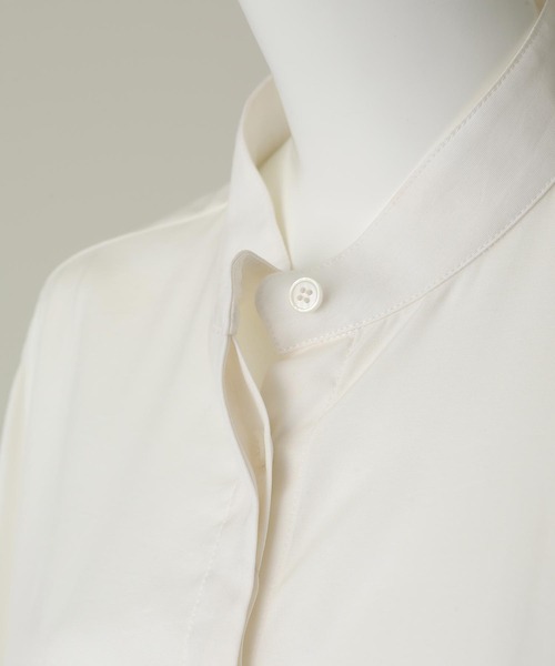 MILKFED.（ミルクフェド）の「ASYMMETRIC HEM TUNIC（シャツ/ブラウス・レディース・ホワイト/ライトグレー/ブラック/ライトピンク・ONE SIZE）」の8枚目の写真