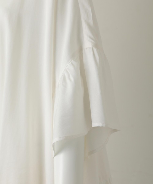 MILKFED.（ミルクフェド）の「ASYMMETRIC HEM TUNIC（シャツ/ブラウス・レディース・ホワイト/ライトグレー/ブラック/ライトピンク・ONE SIZE）」の9枚目の写真