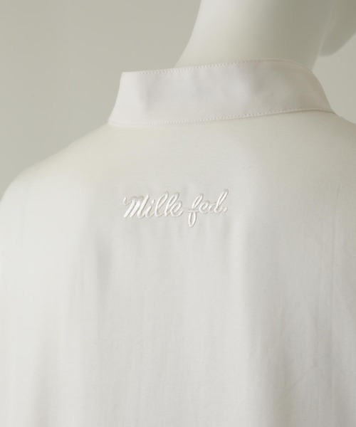 MILKFED.（ミルクフェド）の「ASYMMETRIC HEM TUNIC（シャツ/ブラウス・レディース・ホワイト/ライトグレー/ブラック/ライトピンク・ONE SIZE）」の11枚目の写真