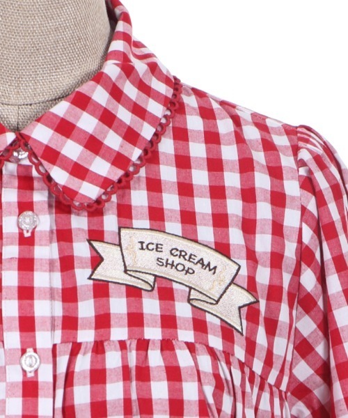 アクシーズファムカワイイ　ギンガムチェック柄ワンピース　赤 編集部調査】axes femme kawaiiから、Gingham Check series