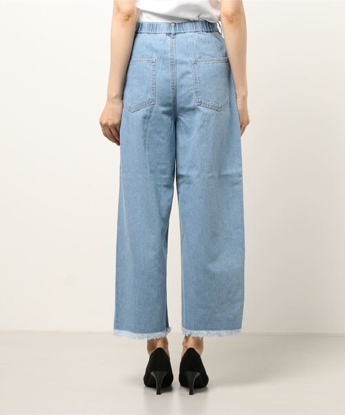 ehka sopo（エヘカソポ）の「カットオフデニムパンツ（デニムパンツ・レディース・サックスブルー/ブルー・ﾌﾘ-）」の3枚目の写真