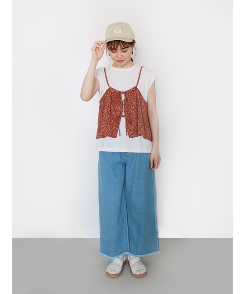 ehka sopo（エヘカソポ）の「カットオフデニムパンツ（デニムパンツ・レディース・サックスブルー/ブルー・ﾌﾘ-）」の7枚目の写真