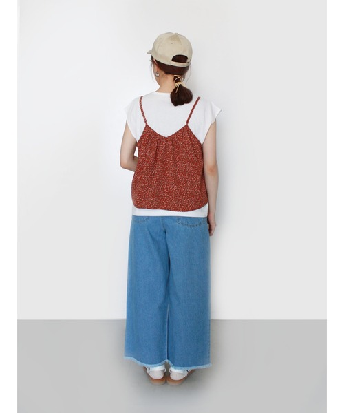 ehka sopo（エヘカソポ）の「カットオフデニムパンツ（デニムパンツ・レディース・サックスブルー/ブルー・ﾌﾘ-）」の9枚目の写真