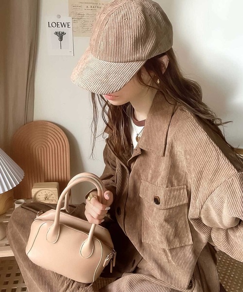 classicalelf（クラシカルエルフ）の「セットアップが楽しめる。コーデュロイCPOシャツ（ブルゾン・レディース・チャコールグレー/ベージュ/ブラウン/モカ・MEDIUM/LARGE/X-LARGE）」の16枚目の写真