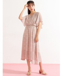 fifth calin | 花柄フレアスリーブシフォンワンピース(ワンピース)