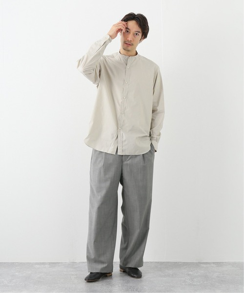 EDIFICE（エディフィス）の「【LA BOUCLE / ラブークル】スタンドカラーシャツ アイボリーストライプ（シャツ/ブラウス・メンズ・アイボリー・1/2/3）」の7枚目の写真