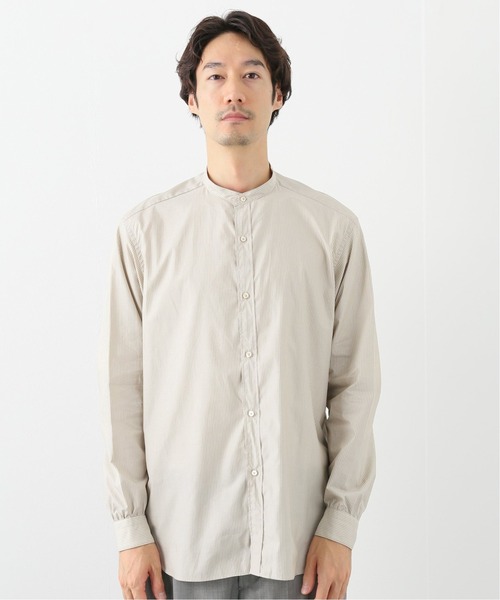 EDIFICE（エディフィス）の「【LA BOUCLE / ラブークル】スタンドカラーシャツ アイボリーストライプ（シャツ/ブラウス・メンズ・アイボリー・1/2/3）」の8枚目の写真