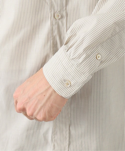 EDIFICE（エディフィス）の「【LA BOUCLE / ラブークル】スタンドカラーシャツ アイボリーストライプ（シャツ/ブラウス・メンズ・アイボリー・1/2/3）」の14枚目の写真