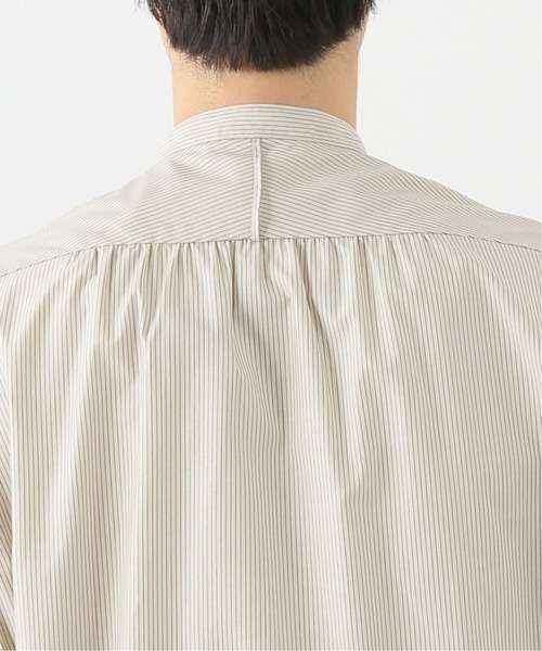 EDIFICE（エディフィス）の「【LA BOUCLE / ラブークル】スタンドカラーシャツ アイボリーストライプ（シャツ/ブラウス・メンズ・アイボリー・1/2/3）」の12枚目の写真