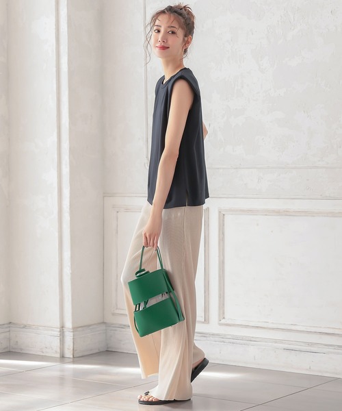 KOBE LETTUCE（コウベレタス）の「[ 2点セット ] チュールメッシュバッグ（ハンドバッグ・レディース・グリーン/ブラック/キャメル・FREE）」の11枚目の写真