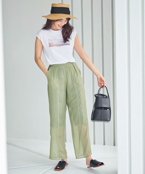 KOBE LETTUCE（コウベレタス）の「[ 2点セット ] チュールメッシュバッグ（ハンドバッグ・レディース・グリーン/ブラック/キャメル・FREE）」の17枚目の写真