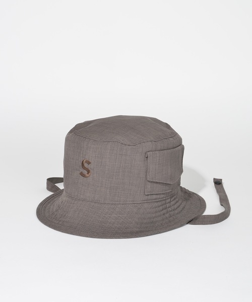 SUPERTHANKS(スーパーサンクス)の「ロゴ刺繍バイカラーバケットハット(ハット・メンズ・ライトカーキ/ライトブラック/ブラック/モカ・ONE SIZE)」の16枚目の写真