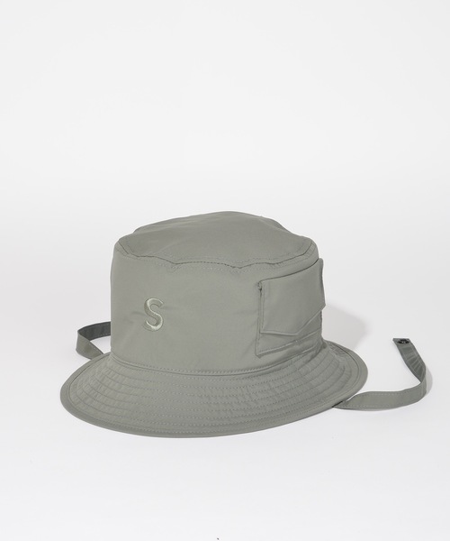 SUPERTHANKS(スーパーサンクス)の「ロゴ刺繍バイカラーバケットハット(ハット・メンズ・ライトカーキ/ライトブラック/ブラック/モカ・ONE SIZE)」の17枚目の写真