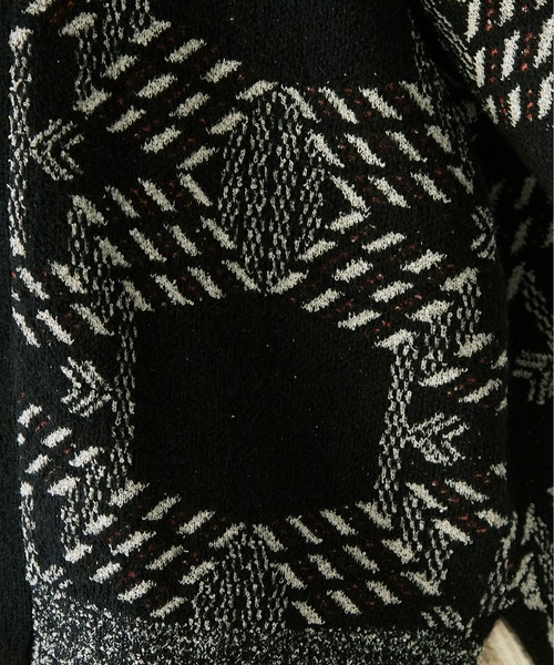 nitca（ニトカ）の「トライバルヘキサゴンジャカード ノーカラーカーディガン（カーディガン/ボレロ・レディース・ブラック/アイボリー・FREE）」の19枚目の写真