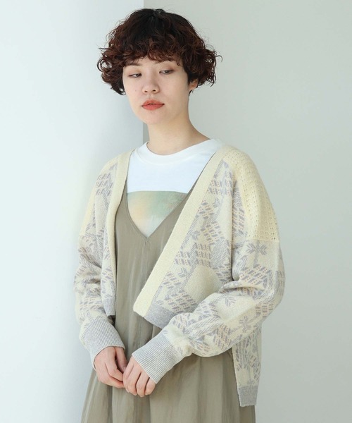 nitca（ニトカ）の「トライバルヘキサゴンジャカード ノーカラーカーディガン（カーディガン/ボレロ・レディース・ブラック/アイボリー・FREE）」の20枚目の写真