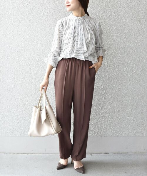 SHIPS（シップス）の「プリントタイブラウス◆（シャツ/ブラウス・レディース・ホワイト/ネイビー/キャメル・36/38）」の20枚目の写真