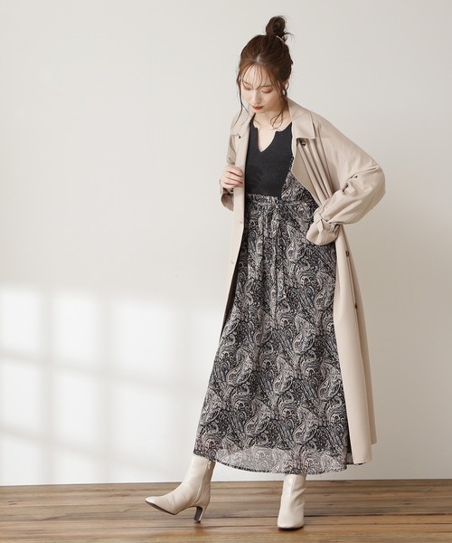 N.(N. Natural Beauty Basic)(エヌエヌナチュラルビューティーベーシック)の「【S Size Line】◆ニット切替カフタンワンピース(ワンピース・レディース・ブラック系その他/ブラウン系その他・SMALL/MEDIUM)」の3枚目の写真