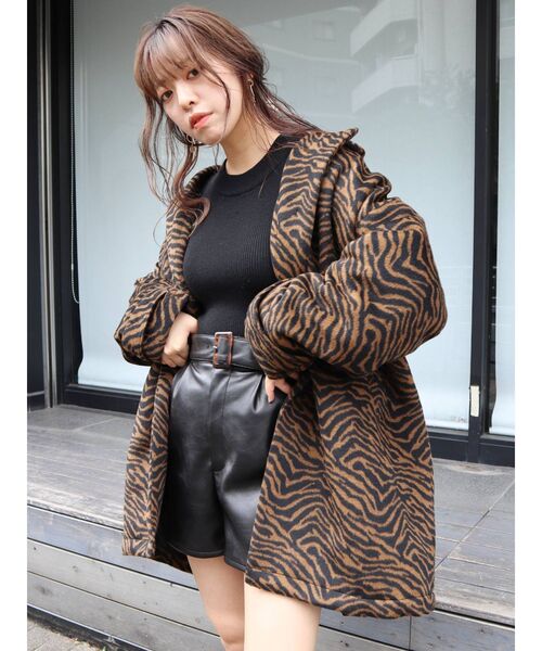 EVRIS（エヴリス）の「ドルマンルーズコート（その他アウター・レディース・ピンク/その他1/ブラック・FREE）」の13枚目の写真