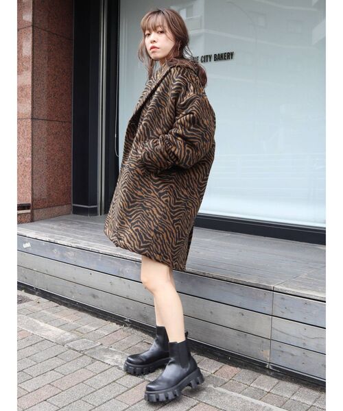 EVRIS（エヴリス）の「ドルマンルーズコート（その他アウター・レディース・ピンク/その他1/ブラック・FREE）」の9枚目の写真